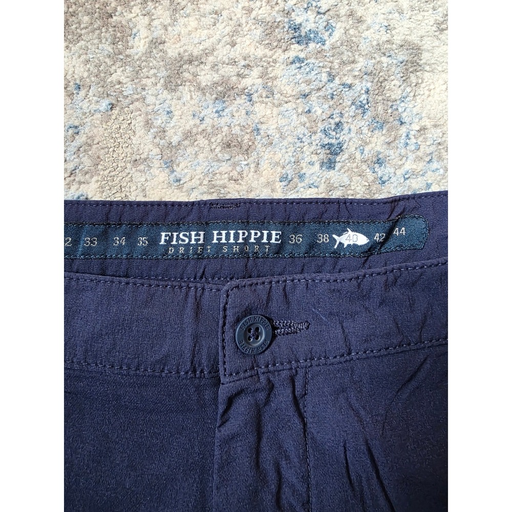 Fish Hippie Men's Size 40 Performance Drift Shorts Navy Summer Beach Vacation - Picture 2 of 5